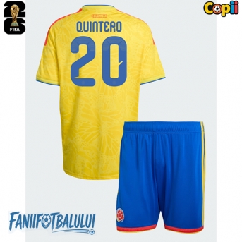 Columbia Juan Fernando Quintero #20 Echipament de Fotbal Replică Mondial 2026 Copii Acasa (+ Șorturi)